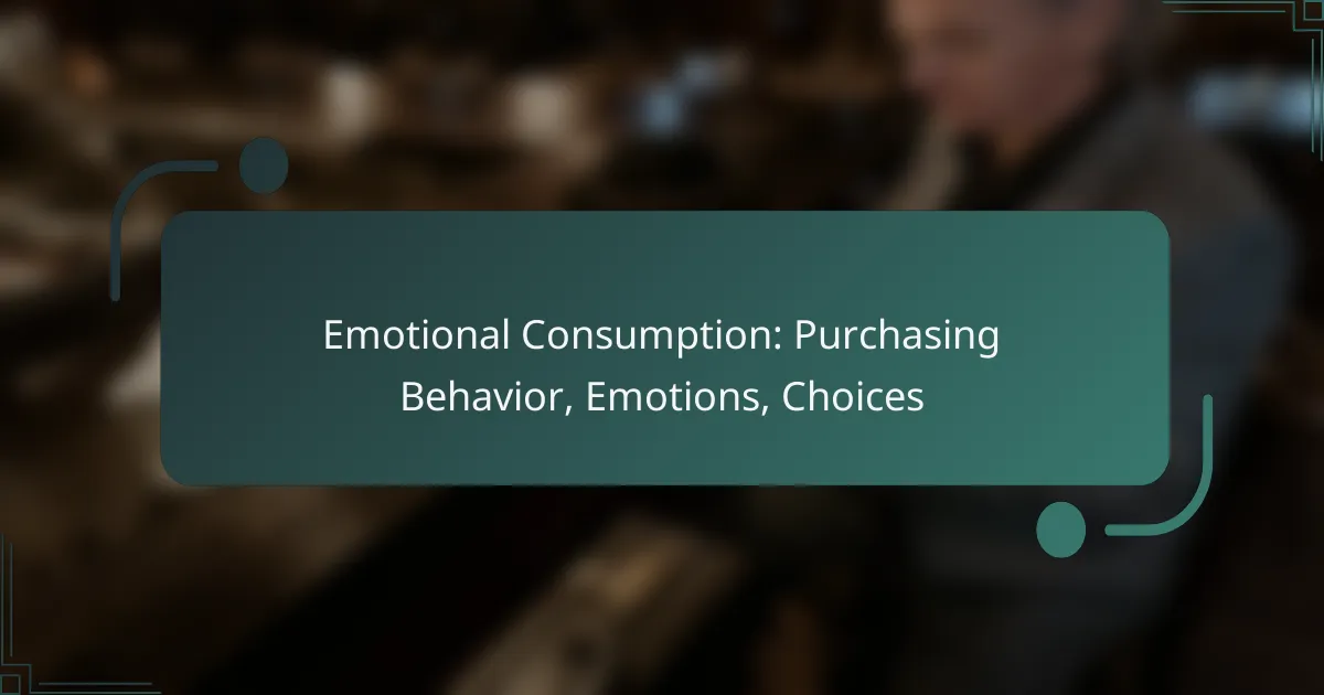 Emotional Consumption: Purchasing Behavior, Emotions, Choices